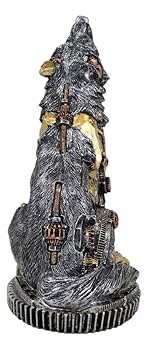 Amazon.com: Ebros Steampunk Silver Robotic Alpha Wolf